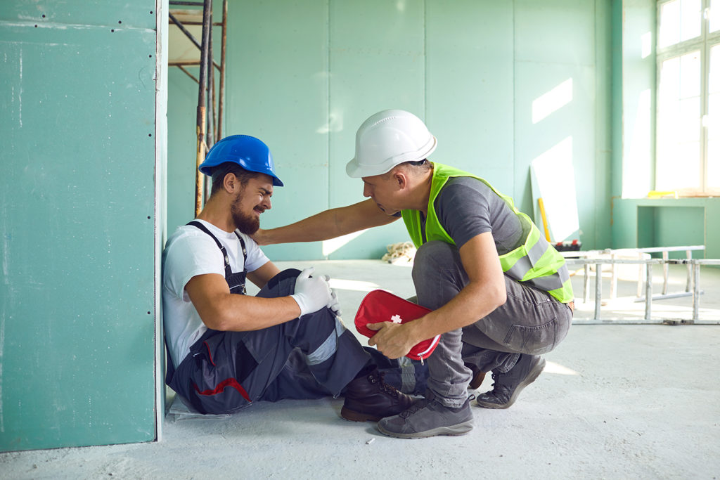 he's worker has work injury during there work time